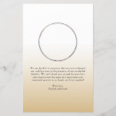 Papier Juste marié Gold Mariage photo complète (Dos)