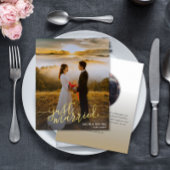 Papier Juste marié Gold Type Photo Mariage