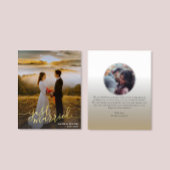 Papier Juste marié Gold Type Photo Mariage