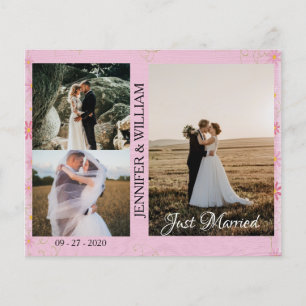 Papier Juste Marié Photo Collage Mariage Faire-part