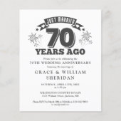 Papier Juste marié pour le 70e anniversaire Invitation ph (Devant)