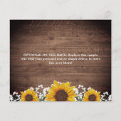 Papier Juste marié Russe Mariage de tournesol Faire-part (Dos)