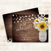 Papier Juste marié Russe Mariage de tournesol Faire-part