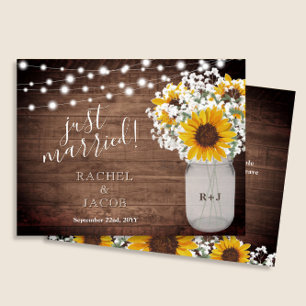 Papier Juste marié Russe Mariage de tournesol Faire-part