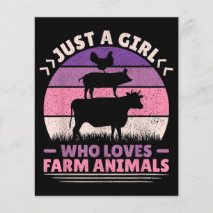 Papier Juste Une Fille Qui Aime Les Animaux Agricoles Aim