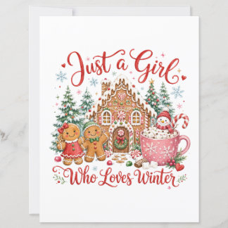 Papier Juste une fille qui aime l'hiver