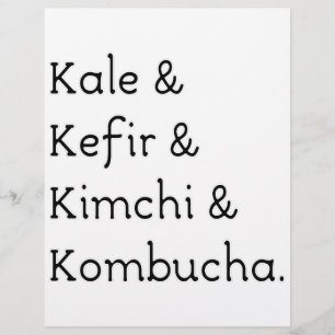Papier Kale Kefir Kimchi Kombucha