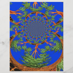 Papier Kaleidoscope Acacia Arbre Art Imprimer/Graphique