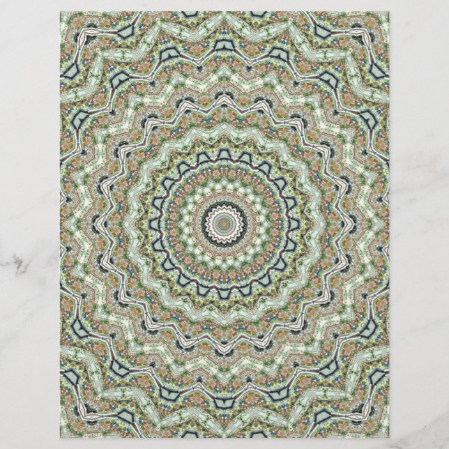 Papier Kaleidoscope vert (Devant)