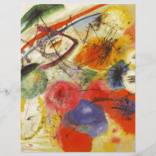 Papier Kandinsky Noir frappe la peinture Abstraite