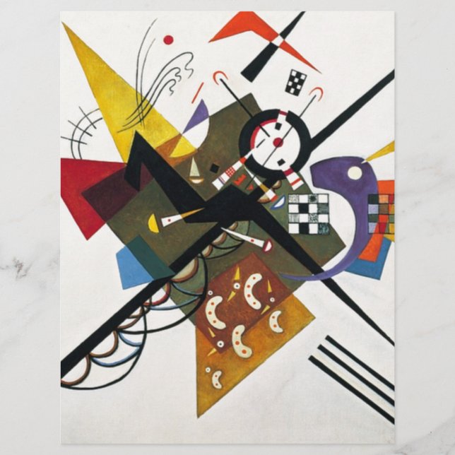 Papier Kandinsky Sur Blanc Deux Peintures Abstraites (Devant)