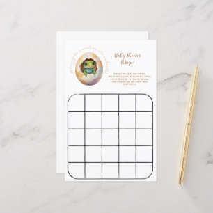 Papier Kawaii Gecko Lizard Baby shower de bingo