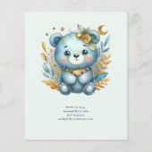 Papier Kawaii WILD ONE 1er anniversaire Boys BEAR Woodlan (Dos)