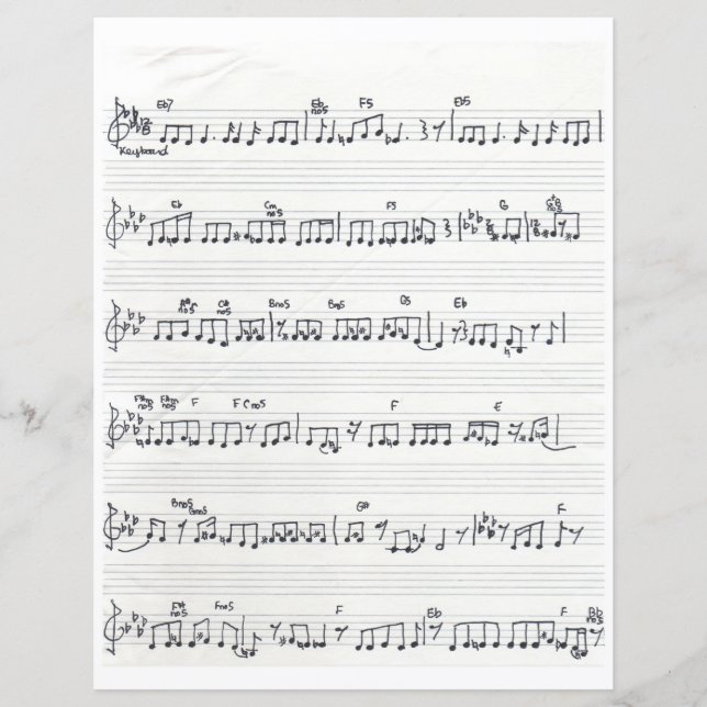 Papier Keep Of The Promise Song Sheet Music Paper Sheet (Devant)