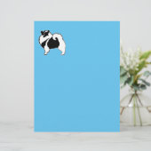 Papier Keeshond Graphics - Cute Original Chig Art (Debout devant)