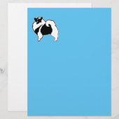 Papier Keeshond Graphics - Cute Original Chig Art (Devant / Derrière)