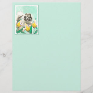 Papier Keeshony in Tulips Peinture mignonne Original Chie
