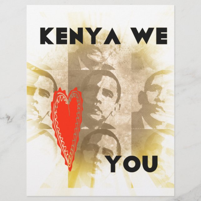 Papier Kenya Nous Vous Aimons (Devant)