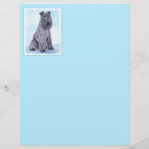 Papier Kerry Blue Terrier peinture mignonne Chien d'origi