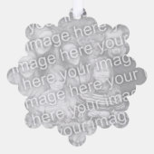 Papier Kerst foto ornament met jolly elfvoeten (Achterkant)