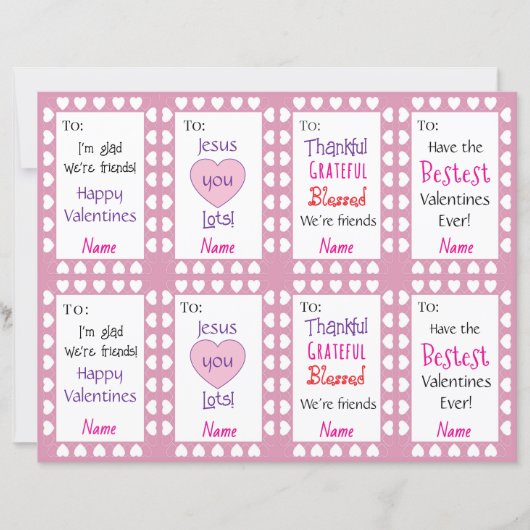 Papier Kids Valentines Sheet of Eight (Devant)