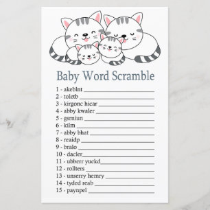 Papier Kittens Baby jeu de brouillage de mot