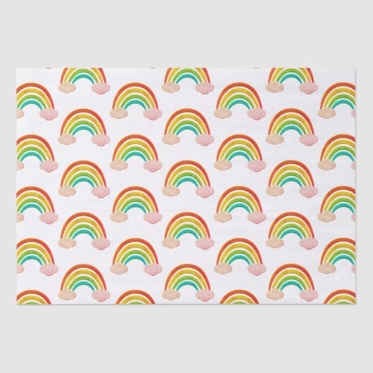 papier knippen regenboog en wolken (Voorkant)