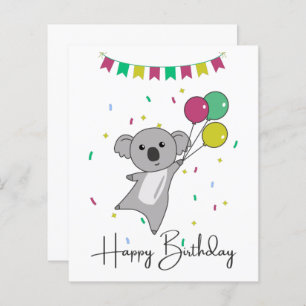 Papier Koala Vous Souhaite Un Joyeux Anniversaire Koalas