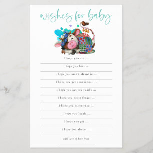 PAPIER   Koe van Farmyard wenst Baby shower Flyer