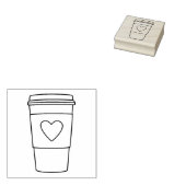 Papier Koffie Cup Art Stamp Rubberstempel (Gestempeld)