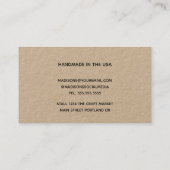Papier Kraft À La Main Fabriqué Par Carte de visit (Dos)