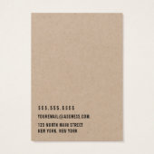 Papier Kraft Ajouter Votre Logo Carte D'Affichage  (Dos)