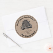 Papier Kraft Ancienne Ruche d'Abeilles | Étiquette (Enveloppe)
