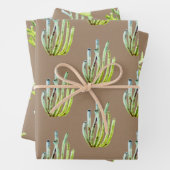 Papier Kraft Aquarelle Corail Vert Reef (En situation)