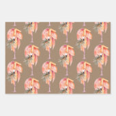 Papier Kraft Aquarelle Flamants roses roses Maman (Devant 3)