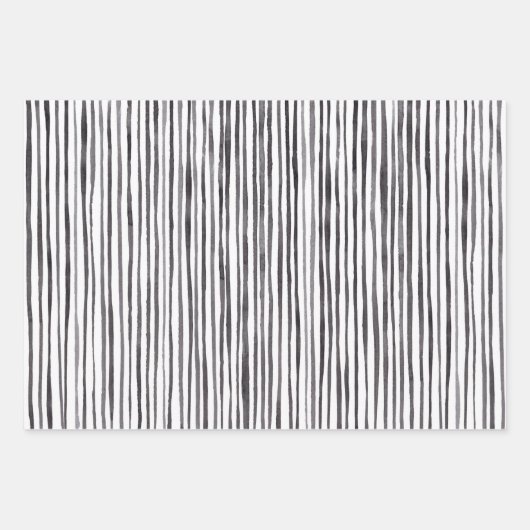 Papier Kraft blanc "Joyeux Noël" et rayures  (Devant 3)