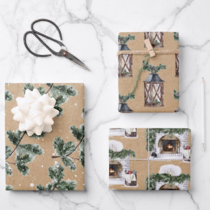 Papier Kraft de Noël confortable et chaud