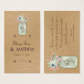 Papier Kraft Look Rustique Mason Jar Floral modern (Devant & derrière)