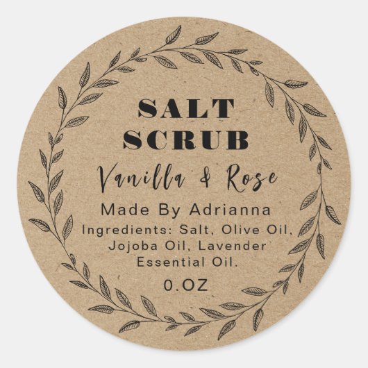 Papier Kraft pour Étiquette de produit artisanal (Devant)