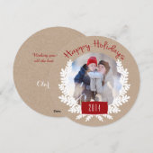 Papier Kraft pour feuillage d'hiver | Carte photo (Devant / Derrière)