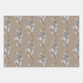 Papier kraft rustique Eucalyptus Spriges gris arge (Devant 3)