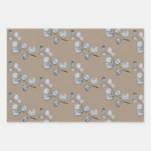 Papier kraft rustique Eucalyptus Spriges gris arge (Devant)