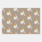 Papier kraft rustique Poulets de Pâques cachant de (Devant 3)