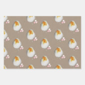 Papier kraft rustique Poulets de Pâques cachant de (Devant 2)