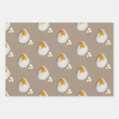 Papier kraft rustique Poulets de Pâques cachant de (Devant)