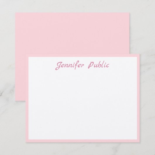 Papier Kraft Script manuscrit Élégant Modèle (Devant / Derrière)