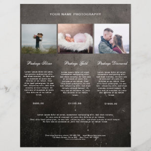 Papier Kundenspezifisch Black Foto Preisliste