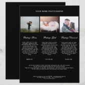 Papier Kundenspezifisch Modern Simpel Foto Preisliste (Devant / Derrière)