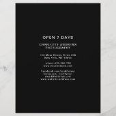 Papier Kundenspezifisch Modern Simpel Foto Preisliste (Dos)