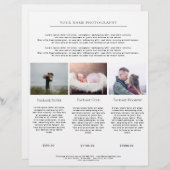 Papier Kundenspezifischer Foto-Preishear (Devant / Derrière)